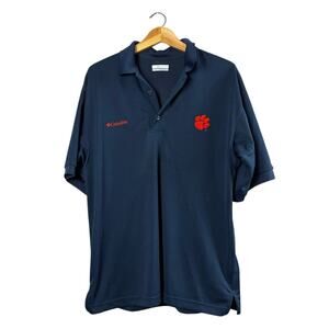 Men's Navy Columbia Clemson Polo S